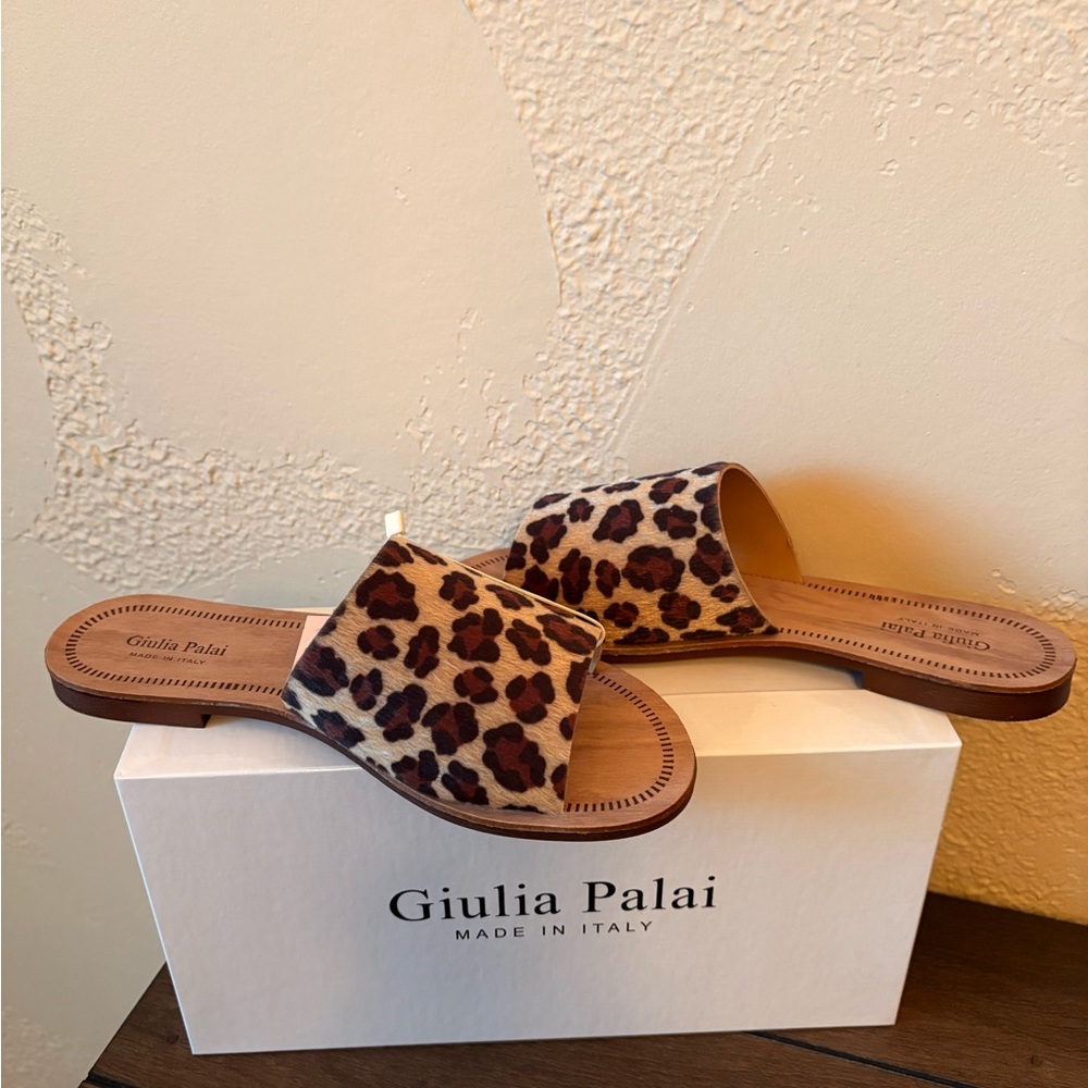 Leopard Print Women's Slides Made in Italy